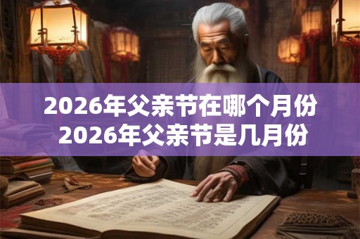 2026年父亲节在哪个月份 2026年父亲节是几月份