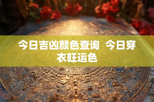 今日吉凶颜色查询  今日穿衣旺运色