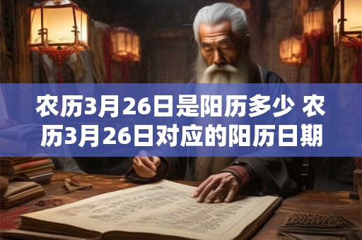 农历3月26日是阳历多少 农历3月26日对应的阳历日期是什么