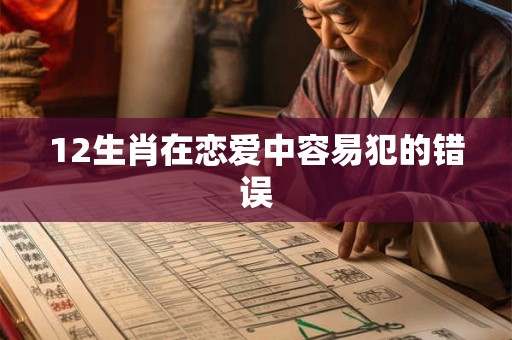 12生肖在恋爱中容易犯的错误