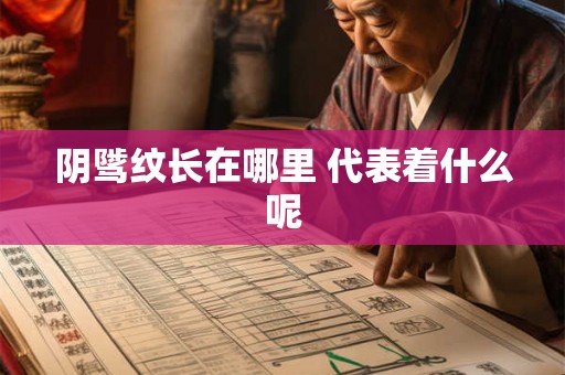 阴骘纹长在哪里 代表着什么呢
