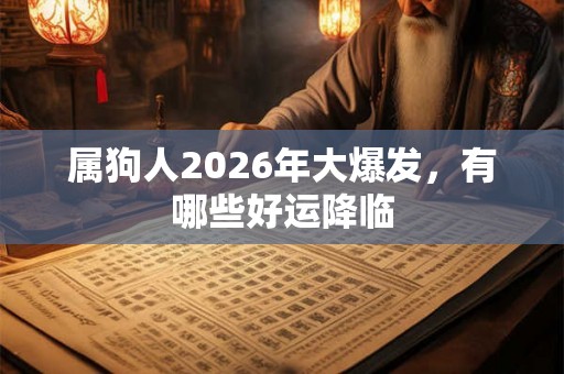 属狗人2026年大爆发，有哪些好运降临