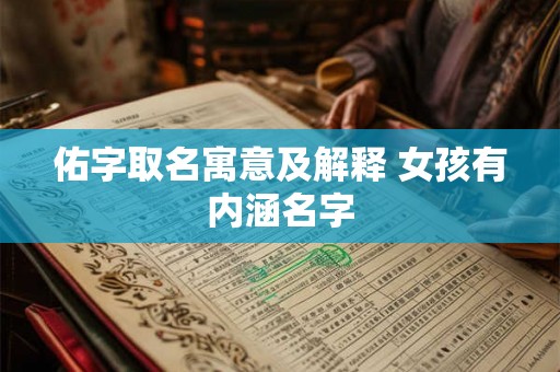 佑字取名寓意及解释 女孩有内涵名字