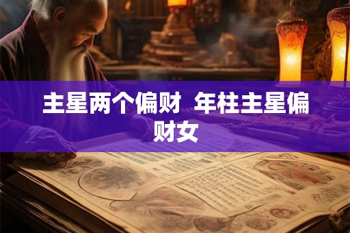 主星两个偏财  年柱主星偏财女