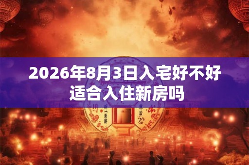 2026年8月3日入宅好不好 适合入住新房吗