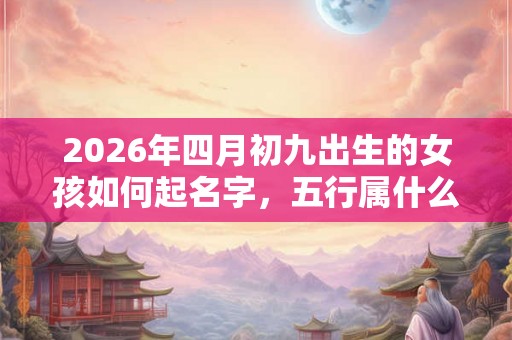 2026年四月初九出生的女孩如何起名字，五行属什么