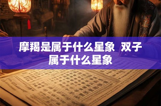 摩羯是属于什么星象  双子属于什么星象