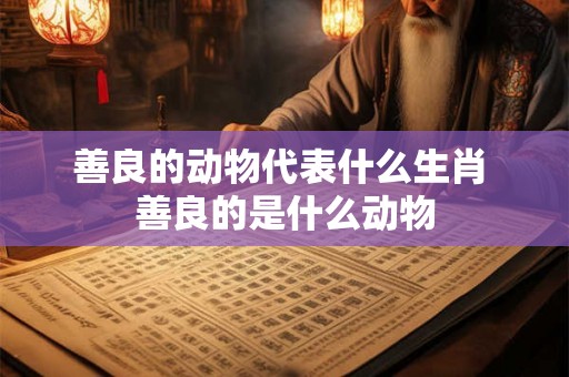 善良的动物代表什么生肖 善良的是什么动物