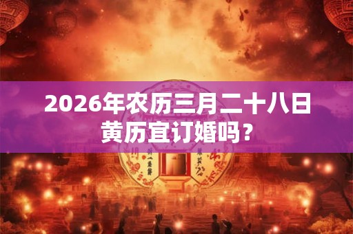 2026年农历三月二十八日黄历宜订婚吗？
