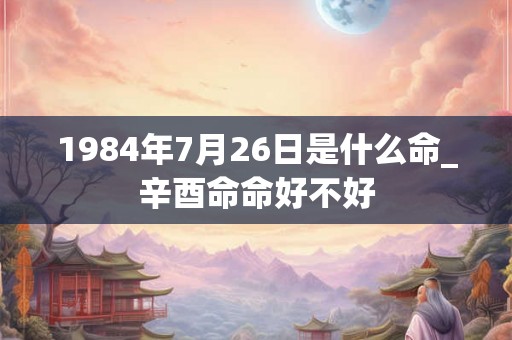 1984年7月26日是什么命_辛酉命命好不好
