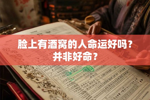 脸上有酒窝的人命运好吗？并非好命？