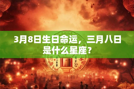 3月8日生日命运，三月八日是什么星座？