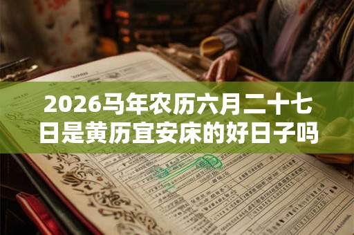 2026马年农历六月二十七日是黄历宜安床的好日子吗？