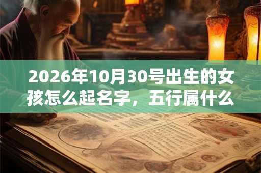 2026年10月30号出生的女孩怎么起名字，五行属什么
