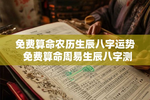 免费算命农历生辰八字运势 免费算命周易生辰八字测阴历转阳历 免费算命农历生辰八字运势 免费算命周易生辰八字测阴历转阳历