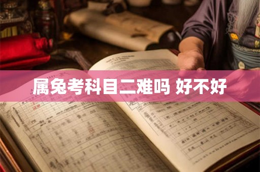 属兔考科目二难吗 好不好 属兔考科目二难吗 好不好