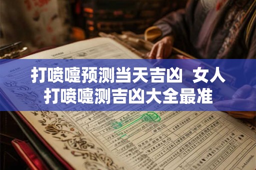 打喷嚏预测当天吉凶  女人打喷嚏测吉凶大全最准