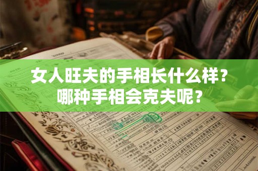 女人旺夫的手相长什么样？哪种手相会克夫呢？