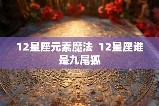 12星座元素魔法  12星座谁是九尾狐