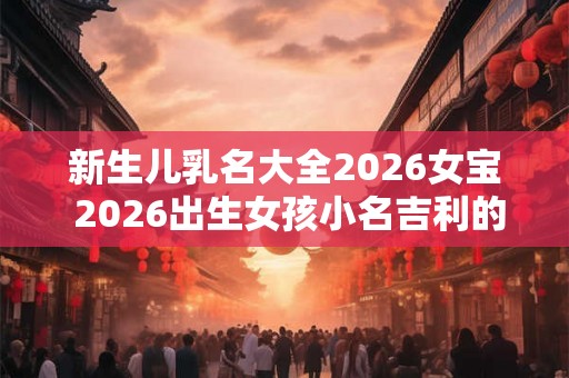 新生儿乳名大全2026女宝 2026出生女孩小名吉利的