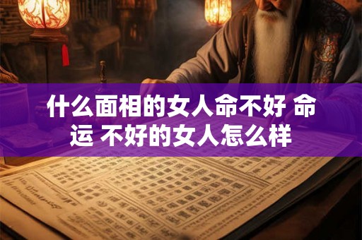 什么面相的女人命不好 命运 不好的女人怎么样