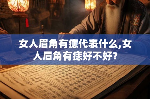 女人眉角有痣代表什么,女人眉角有痣好不好？