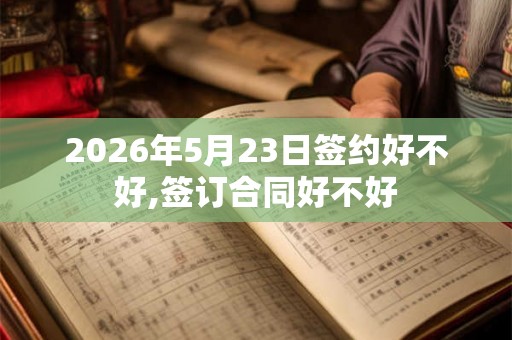 2026年5月23日签约好不好,签订合同好不好