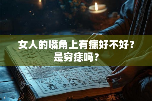 女人的嘴角上有痣好不好？是穷痣吗？