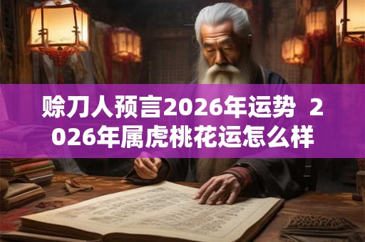 赊刀人预言2026年运势  2026年属虎桃花运怎么样