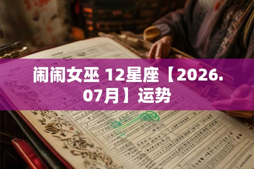闹闹女巫 12星座【2026.07月】运势