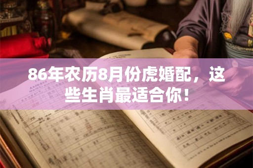 86年农历8月份虎婚配,这些生肖最适合你! 86年农历8月份虎婚配,这些生肖最适合你!