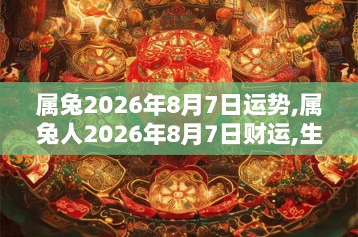 属兔2026年8月7日运势,属兔人2026年8月7日财运,生肖兔2026年8月7日运势 属兔2026年8月7日运势,属兔人2026年8月7日财运,生肖兔2026年8月7日运势