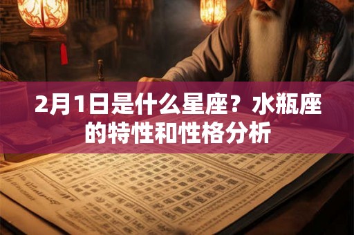 2月1日是什么星座？水瓶座的特性和性格分析