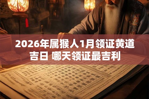 2026年属猴人1月领证黄道吉日 哪天领证最吉利