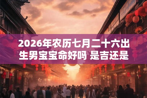 2026年农历七月二十六出生男宝宝命好吗 是吉还是凶