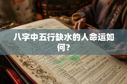 八字中五行缺水的人命运如何？