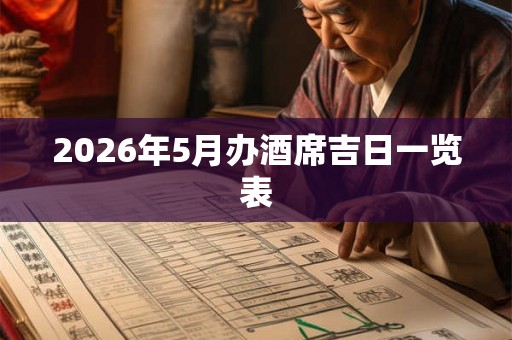 2026年5月办酒席吉日一览表 2026年5月办酒席吉日一览表
