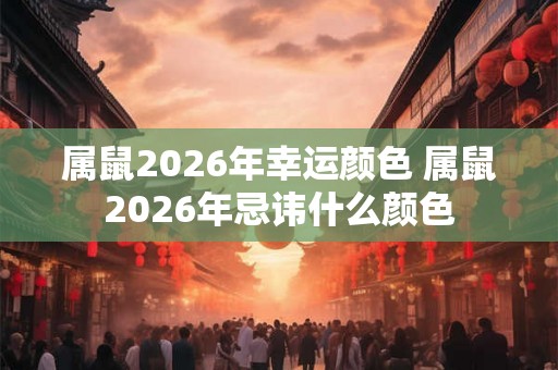 属鼠2026年幸运颜色 属鼠2026年忌讳什么颜色 属鼠2026年幸运颜色 属鼠2026年忌讳什么颜色