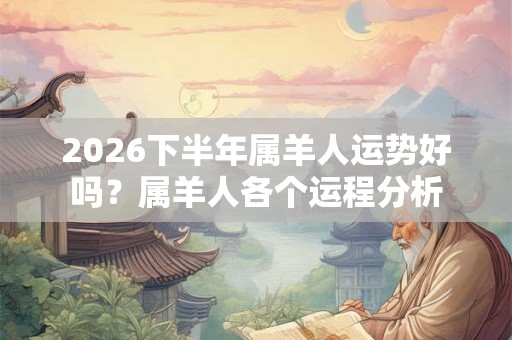 2026下半年属羊人运势好吗？属羊人各个运程分析