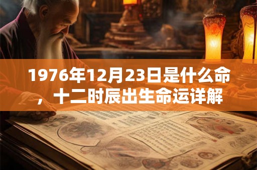 1976年12月23日是什么命,十二时辰出生命运详解 1976年12月23日是什么命,十二时辰出生命运详解