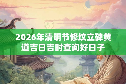 2026年清明节修坟立碑黄道吉日吉时查询好日子 2026年清明节修坟立碑黄道吉日吉时查询好日子