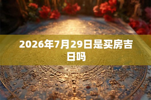 2026年7月29日是买房吉日吗