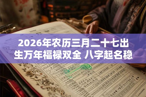 2026年农历三月二十七出生万年福禄双全 八字起名稳定运势 2026年农历三月二十七出生万年福禄双全 八字起名稳定运势