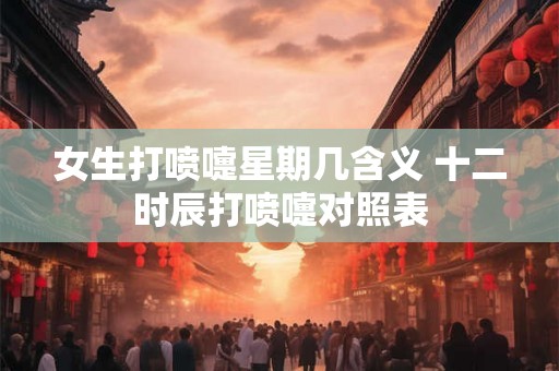 女生打喷嚏星期几含义 十二时辰打喷嚏对照表