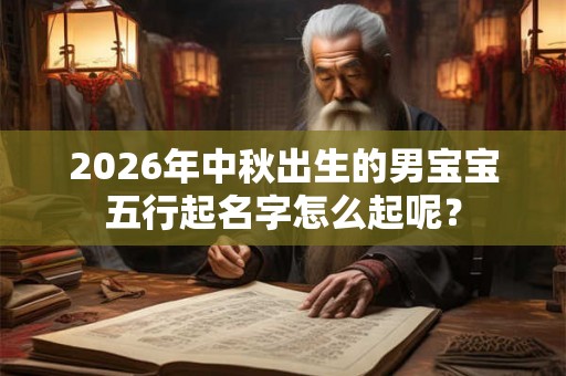 2026年中秋出生的男宝宝五行起名字怎么起呢？