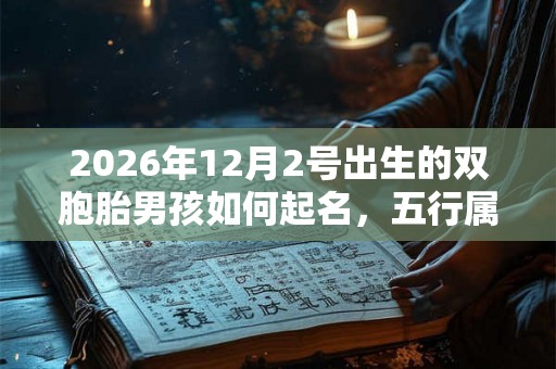2026年12月2号出生的双胞胎男孩如何起名，五行属什么