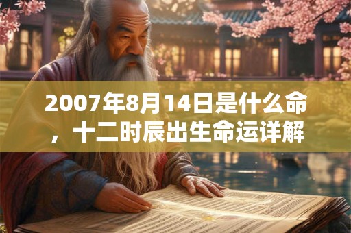 2007年8月14日是什么命，十二时辰出生命运详解