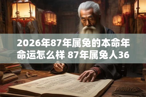 2026年87年属兔的本命年命运怎么样 87年属兔人36岁命运走向