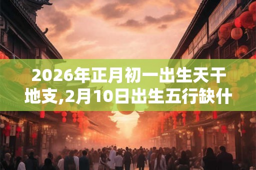 2026年正月初一出生天干地支,2月10日出生五行缺什么