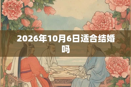 2026年10月6日适合结婚吗